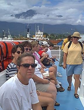 Se'lah on the yacht, docked in La Ceiba