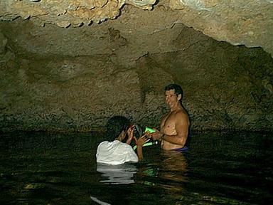 Vindya dons Gunter's snorkel