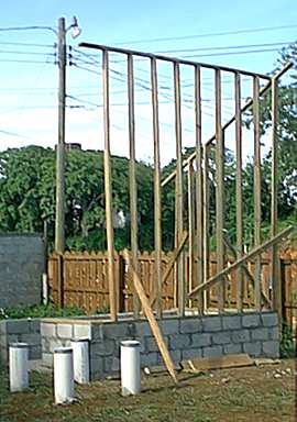 Two walls up