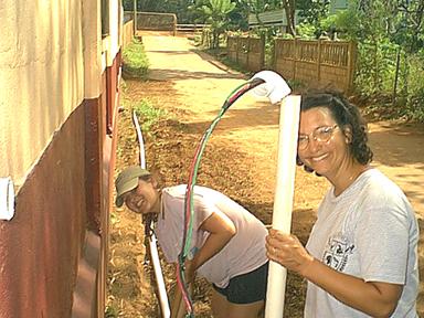The school building at last!